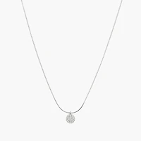 Sterling Silver Blake Circle Pave Crystal Necklace