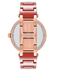Anne Klein Women's Quartz Red Ceramic Link Watch, 33mm