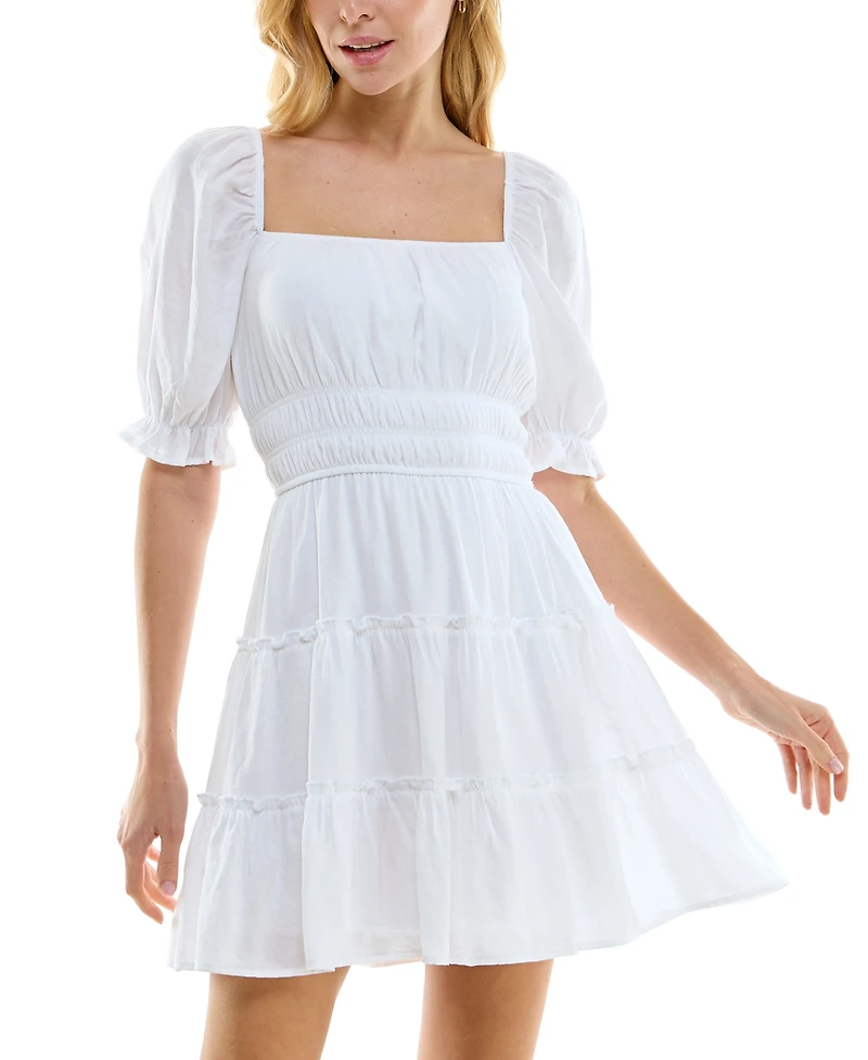 Trixxi Juniors' Tiered Fit & Flare Dress