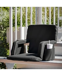 Mikki Portable Heated Reclining Stadium Chair With Armrests