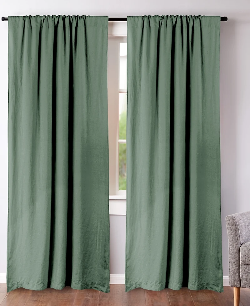 Levtex Washed Linen Relaxed Solid Window Panel Set, 50" x 84"
