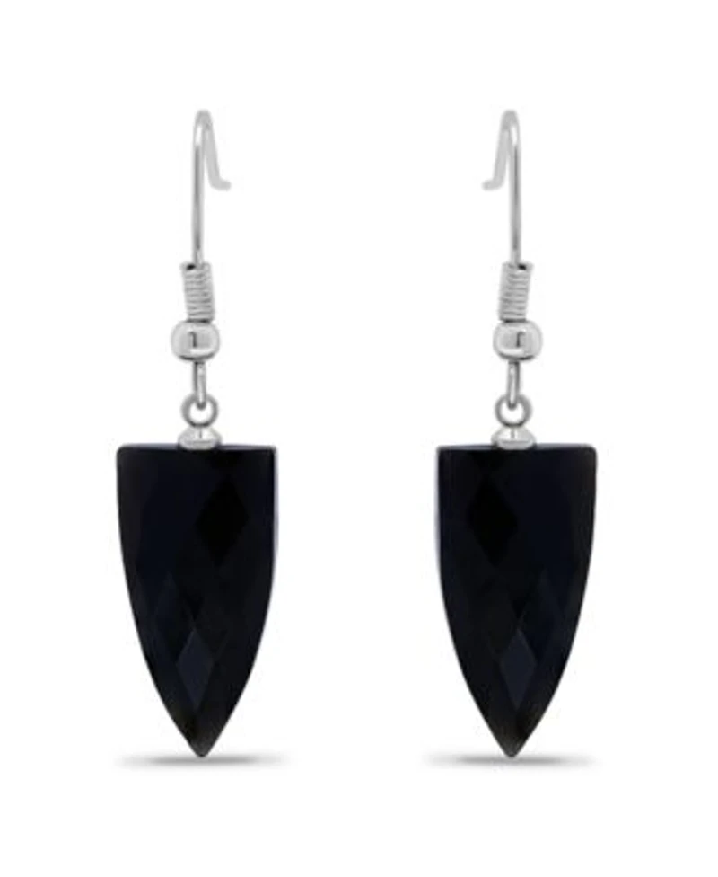 Macys Silver Plated Multi Genuine Stone Earrings