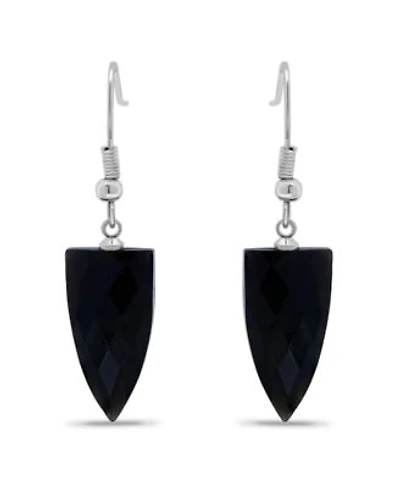 Macys Silver Plated Multi Genuine Stone Earrings