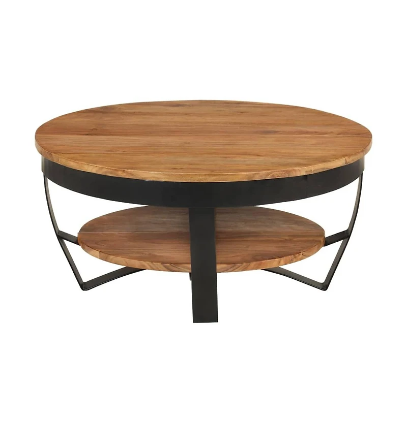 Coffee Table 25.6"x25.6"x12.6" Solid Acacia Wood