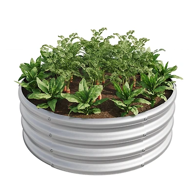 32.0811.4" Tall Round Raised Garden Bed, Metal Raised Beds for Vegetables, Outdoor Garden Raised Planter Box, Backyard Patio Planter Raised Beds