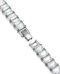 Blackjack Men's Cubic Zirconia Baguette Tennis Bracelet in Stainless Steel