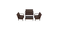 4 pcs Modern Outdoor Patio Rattan Wicker Furniture Set