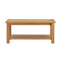 Coffee Table 35.4"x17.7"x15.7" Solid Oak Wood