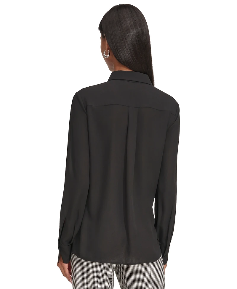 Karl Lagerfeld Paris Women's Ruffled Blouse