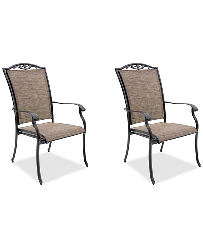 Wythburn Mix and Match Filigree Sling Outdoor Dining Chairs, Set of 2, Created for Macy's