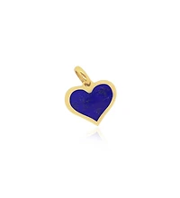 The Lovery Lapis Heart Charm 14K Gold 10 millimeters