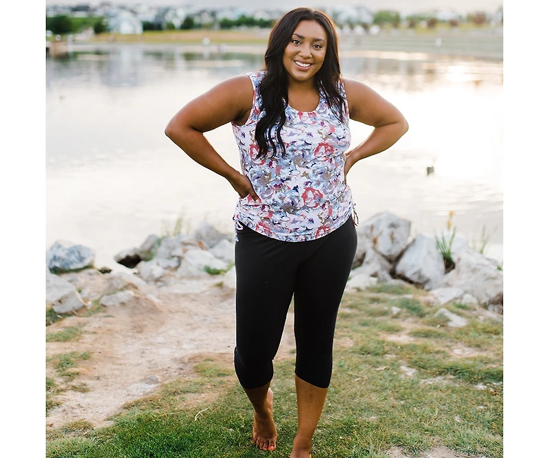 Calypsa Plus Capri Swim Leggings