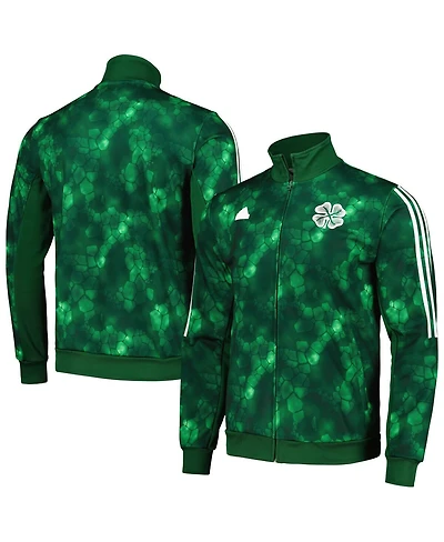 Men's adidas Green Celtic Lifestyle Full-Zip Track Top