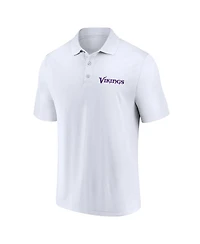 Men's Fanatics White, Purple Minnesota Vikings Lockup Two-Pack Polo Shirt Set