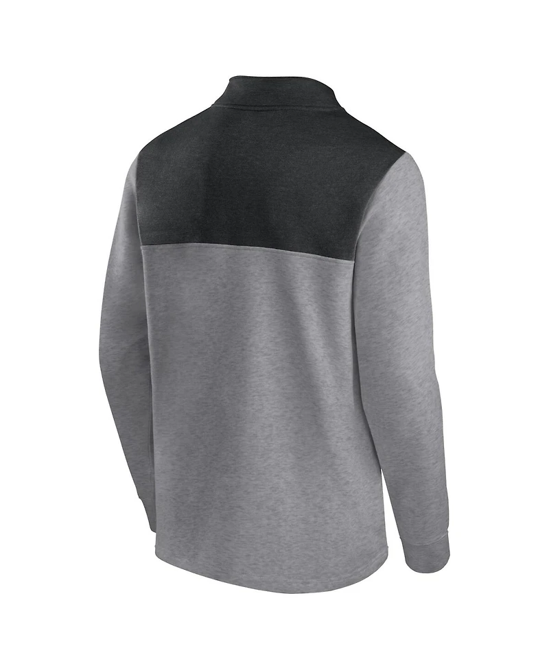 Men's Fanatics Heather Gray Vegas Golden Knights Launch It Quarter-Zip Jacket
