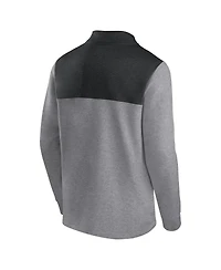 Men's Fanatics Heather Gray Vegas Golden Knights Launch It Quarter-Zip Jacket