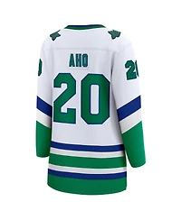 Women's Fanatics Sebastian Aho White Carolina Hurricanes Whalers Premier Breakaway Jersey