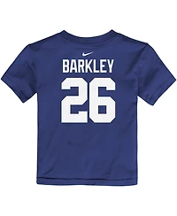 Toddler Boys and Girls Nike Saquon Barkley Royal New York Giants Player Name Number T-shirt