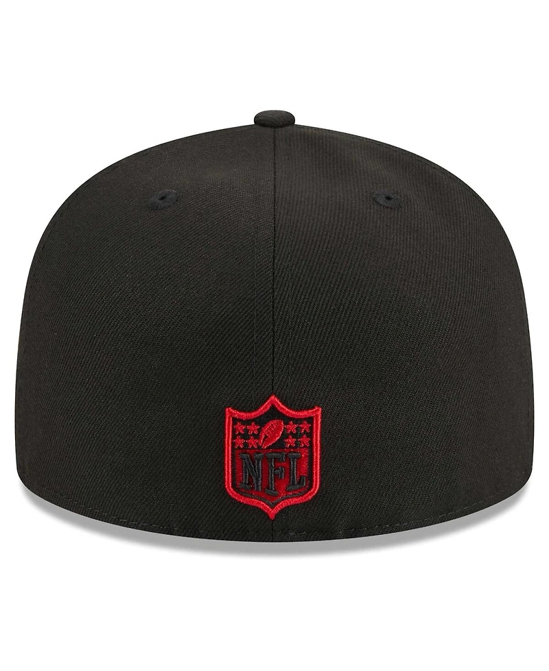 Men's New Era Black Atlanta Falcons Main Patch 59FIFTY Fitted Hat