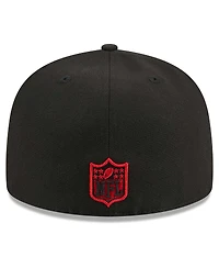 Men's New Era Black Atlanta Falcons Main Patch 59FIFTY Fitted Hat