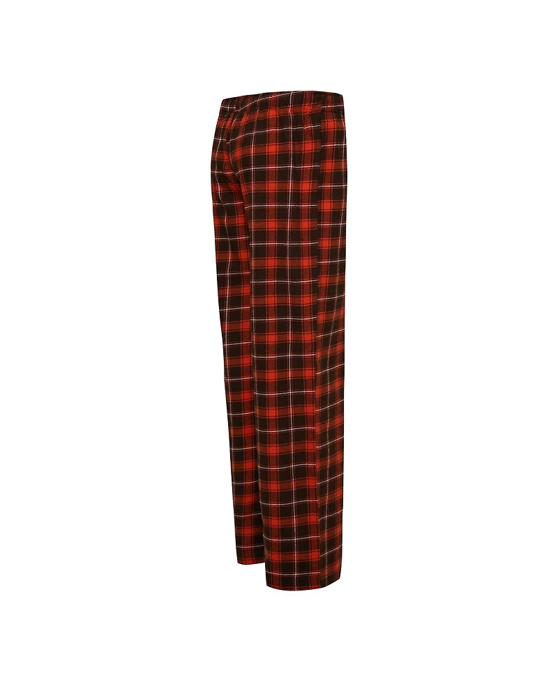 Women's Concepts Sport Brown, Orange Cleveland Browns Arctic T-shirt and Flannel Pants Sleep Set