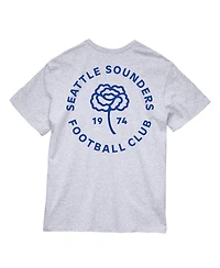 Men's Mitchell & Ness Heather Gray Seattle Sounders Fc Carnation T-shirt