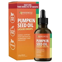 Organic Pumpkin Seed Oil Liquid Drops, Urinary Tract & Prostate Health for Men, Hair Skin & Nails Health, Unflavored, Havasu Nutrition, 1 fl oz