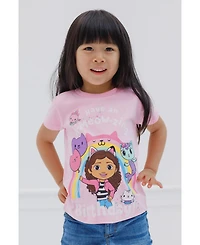 Gabby's Dollhouse Little Girls Dreamworks Gabbys Mercat Kitty Fairy Cakey Cat Birthday T-Shirt Toddler|Child