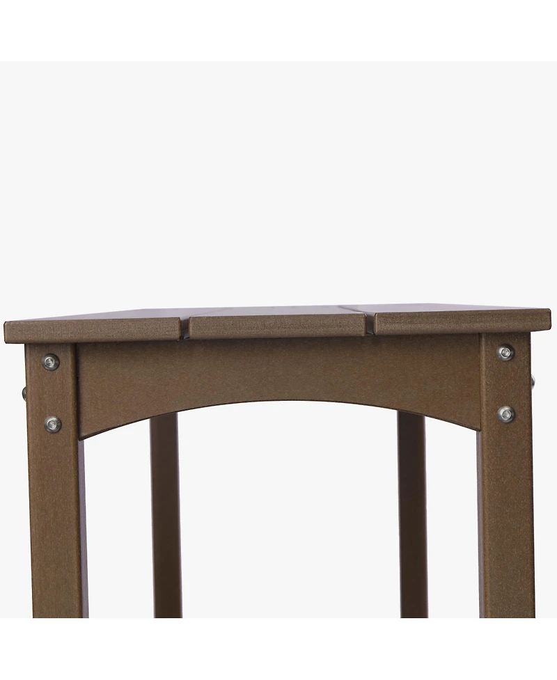 55" Outdoor Patio Hdpe Adirondack 2-Tier Shelf Console Table