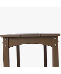 55" Outdoor Patio Hdpe Adirondack 2-Tier Shelf Console Table