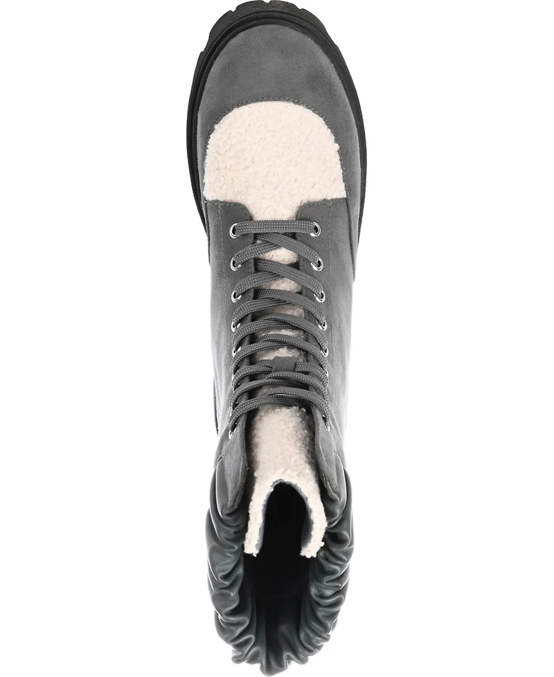 Journee Collection Women's Elinor Lace Up Lug Booties
