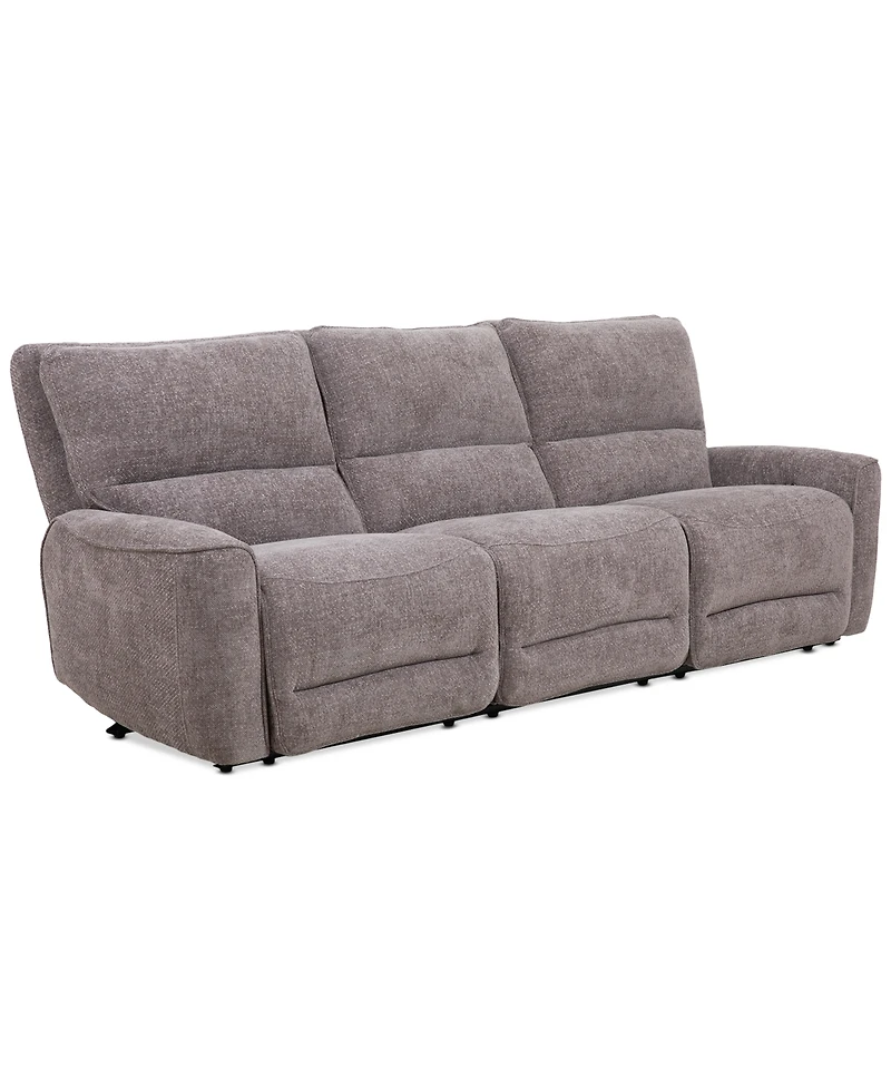 Closeout! Deklyn 106" 3-Pc. Zero Gravity Fabric Sofa with 3 Power Recliners, Created for Macy's