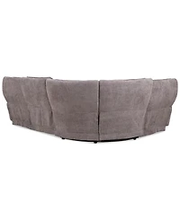 Closeout! Deklyn 116" 4-Pc. Zero Gravity Fabric Sectional with 2 Power Recliners, Created for Macy's
