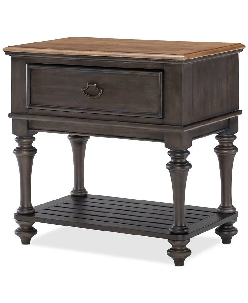 Mandeville 3pc Bedroom Set (Upholstered California King Bed + Drawer Chest 1-Drawer Nightstand)