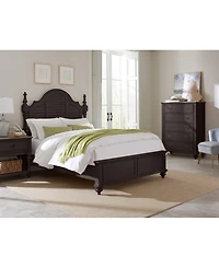 Mandeville 3pc Bedroom Set (Louvered King Bed + Drawer Chest 1-Drawer Nightstand)