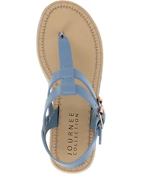 Journee Collection Women's Bianca Double Buckle Platform Wedge Sandals