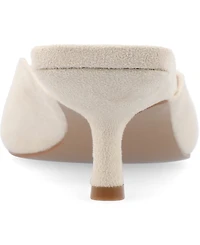 Journee Collection Women's Larna Square Toe Slip On Kitten Heels