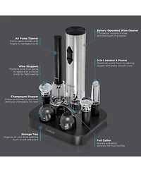 Ivation 9-Piece Wine Set, Electric Wine Opener, Wine Aerator & More!