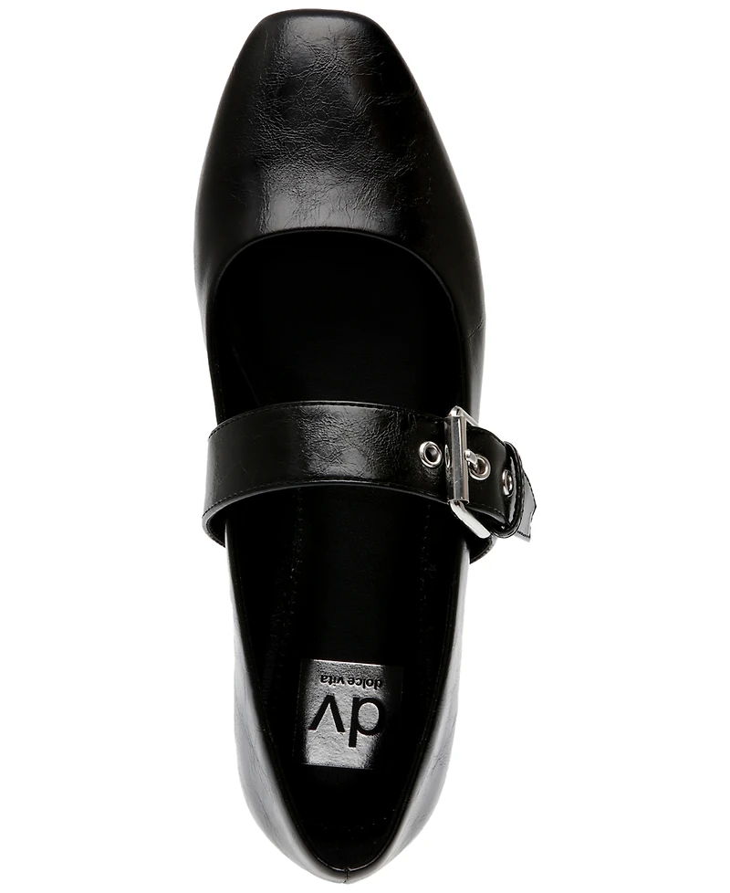 Dv Dolce Vita Women's Mellie Buckle Strap Mary Jane Flats