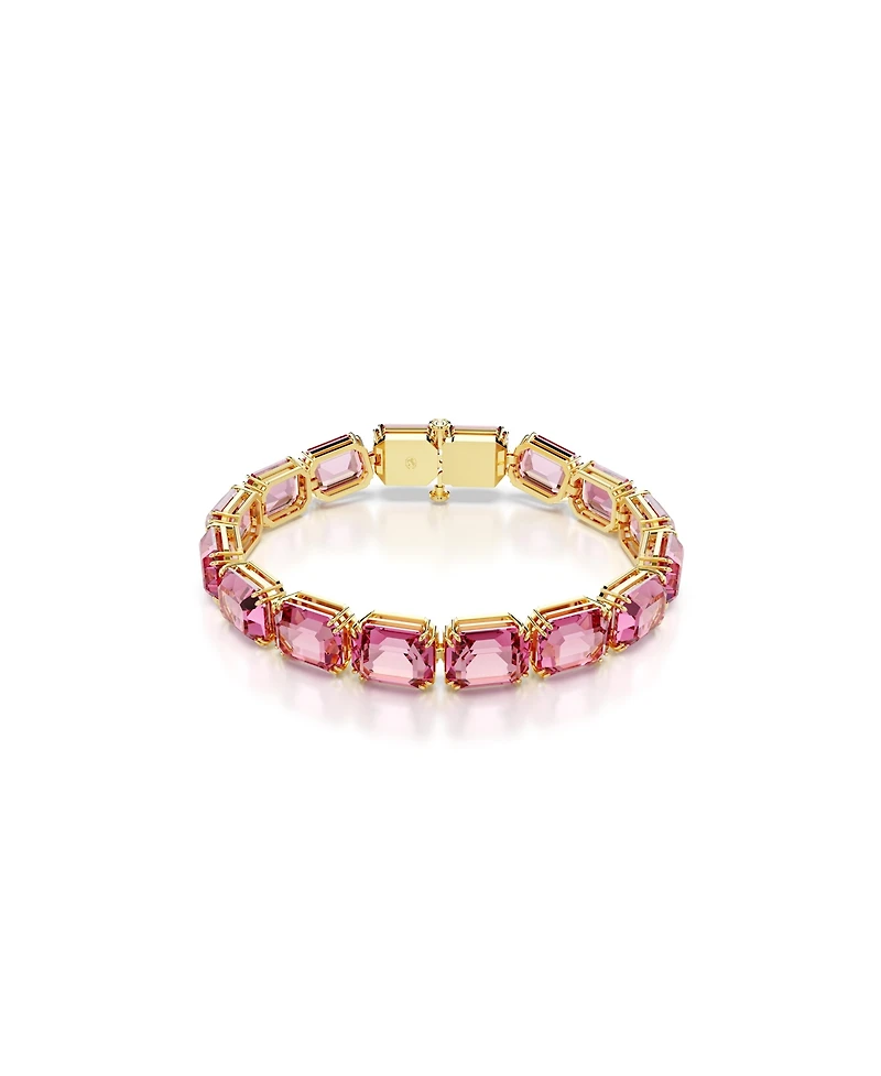 Swarovski Octagon Cut, Pink, Gold-Tone Millennia Bracelet