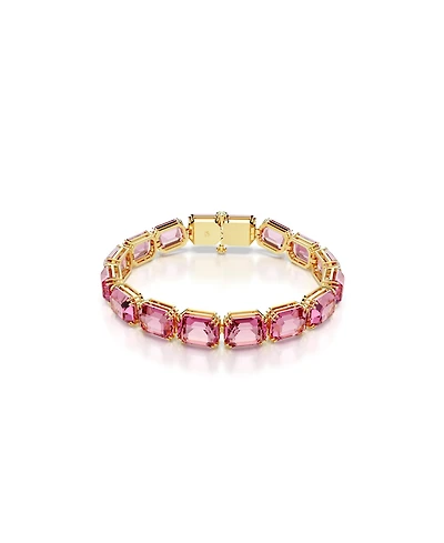 Swarovski Octagon Cut, Pink, Gold-Tone Millennia Bracelet
