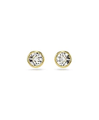 Swarovski Round Cut, White, Gold-Tone Imber Stud Earrings