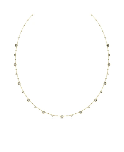 Swarovski Round Cut, White, Gold-Tone Imber Strand age Necklace