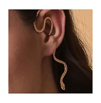 Sohi Women's Gold Metallic Snake Ear cuff Earrings