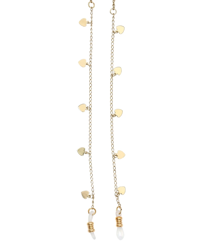 2028 Gold-Tone Heart Charms Eyeglass Holder