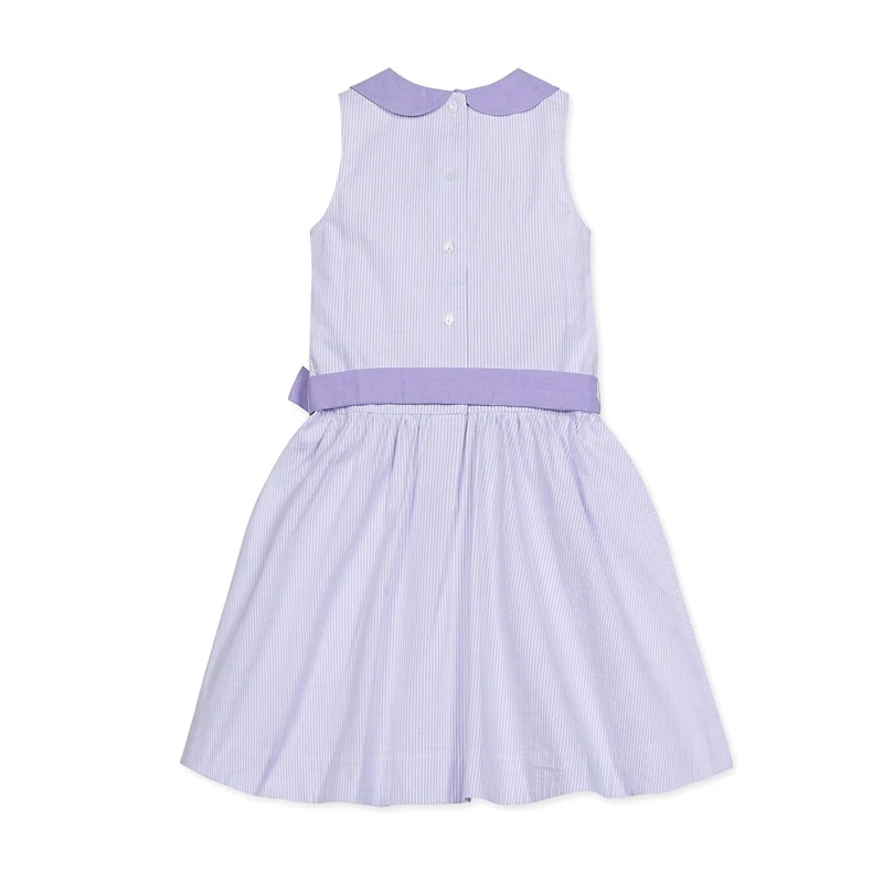 Hope & Henry Girls' Peter Pan Collar Seersucker Dress