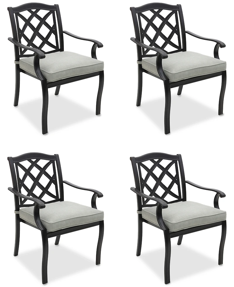 Wythburn Mix and Match Lattice Outdoor Dining Chairs, Set of 4, Created for Macy's