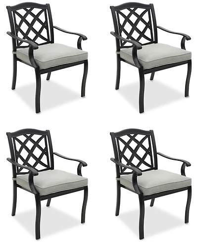 Wythburn Mix and Match Lattice Outdoor Dining Chairs, Set of 4, Created for Macy's