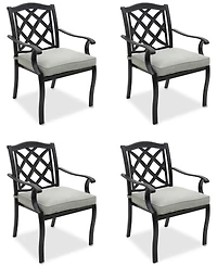 Wythburn Mix and Match Lattice Outdoor Dining Chairs, Set of 4, Created for Macy's