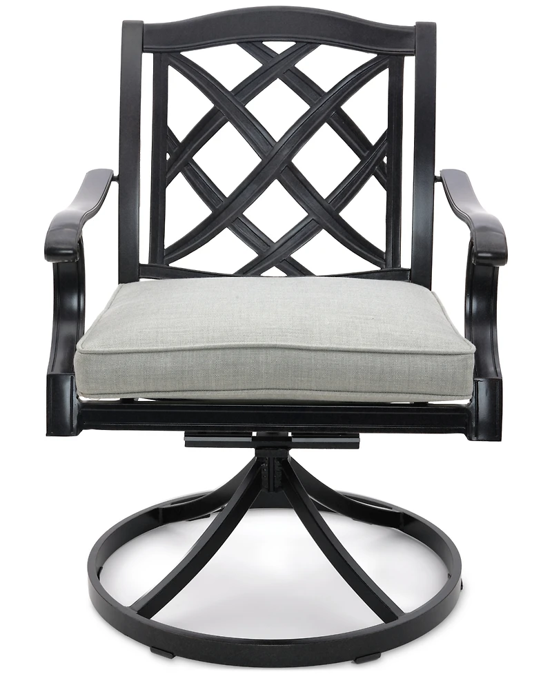 Wythburn Mix and Match Lattice Outdoor Swivel Chair, Created for Macy's